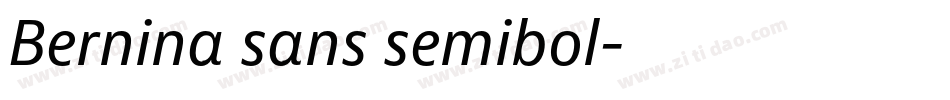 Bernina sans semibol字体转换